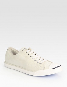 Supple leather favorite with a lace-up front and signature contrasting rubber sole. Padded insoleRubber soleImported