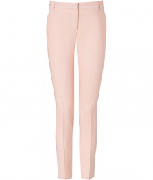 Add spring-ready flair to your workweek look with these ultra chic trousers from Paul Smith - Flat front, contrasting trim-detailed waistband, belt loops, crease front, off-seam pockets, back welt pockets with button, back waistband cut out, straight leg - Wear with a tailored button down, a blazer, and classic pumps