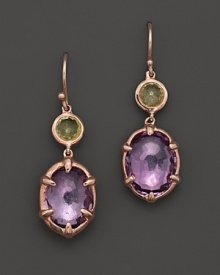 Ippolita Rosé Sugar Kissed 2-Stone Drop Earrings In Orchid