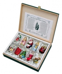 Inge-Glas of Germany has been producing mouth-blown, handcrafted glass ornaments for over 400 years. This deluxe 10-piece boxed set of ornaments showcases the generations-old craftsmanship that still thrives today. Inge-Glas of Germany has been producing mouth-blown, handcrafted glass ornaments for over 400 years. This deluxe 10-piece boxed set of ornaments showcases the generations-old craftsmanship that still thrives today.