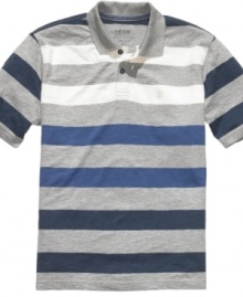 Follow the lines. This Izod shirt is a crisp, clean classic.