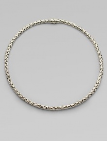 From the Classic Chain Collection. An elegantly woven chain of sterling silver.Sterling silver Length, about 20 Pusher Clasp Imported From the Classic Chain Collection. An elegantly woven chain of sterling silver.Sterling silver Length, about 20 Pusher Clasp Imported