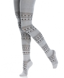 Have a heart. These flirty Fair Isle pattern tights from Jessica Simpson feature pretty, petite hearts that add a sweet side to your everyday accessorizing. Have a heart. These flirty Fair Isle pattern tights from Jessica Simpson feature pretty, petite hearts that add a sweet side to your everyday accessorizing.
