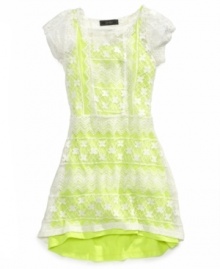 Chic, fashionable, and versatile 2-piece crochet dress by Jessica Simpson. Chic, fashionable, and versatile 2-piece crochet dress by Jessica Simpson.
