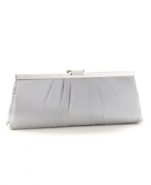 An elegant pleated satin clutch from Jessica McClintock that's perfect for all of your formal affairs. An elegant pleated satin clutch from Jessica McClintock that's perfect for all of your formal affairs.