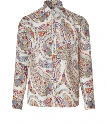 Playful and chic with its bright paisley print, Etros cotton button-down lends an iconic, fun edge to any outfit - Cutaway collar, long sleeves, buttoned cuffs, button-down front, shirttail hemline - Modern slim fit - Wear with tailored trousers and classic leather lace-ups Playful and chic with its bright paisley print, Etros cotton button-down lends an iconic, fun edge to any outfit - Cutaway collar, long sleeves, buttoned cuffs, button-down front, shirttail hemline - Modern slim fit - Wear with tailored trousers and classic leather lace-ups
