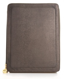 You'll read as chic with this glazed metallic python tablet holder from Style&co. Stands upright for easy reading thanks to the foldout back flap. You'll read as chic with this glazed metallic python tablet holder from Style&co. Stands upright for easy reading thanks to the foldout back flap.