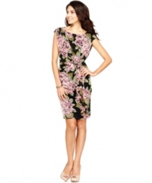 Spring is in bloom! Wear this hydrangea-inspired Jones New York dress to all the season's events and for many more to come!