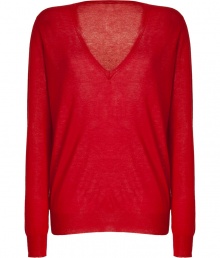 The classic cashmere pullover gets a bold makeover with this vibrant-hued version from Joseph - V-neck, long sleeves, lightweight, slim fit - Pair with skinny jeans, a pencil skirt, or cropped trousers The classic cashmere pullover gets a bold makeover with this vibrant-hued version from Joseph - V-neck, long sleeves, lightweight, slim fit - Pair with skinny jeans, a pencil skirt, or cropped trousers