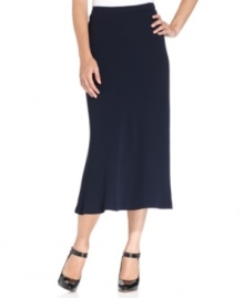 Create a sleek silhouette with Jones New York's versatile midi skirt. It's as chic with a blazer as it is with a blouse. Create a sleek silhouette with Jones New York's versatile midi skirt. It's as chic with a blazer as it is with a blouse.
