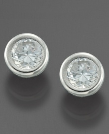 A lasting gem for the little princess. These faceted cubic zirconia stones are backed with 14k white gold. A lasting gem for the little princess. These faceted cubic zirconia stones are backed with 14k white gold.