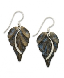 Add an element of nature. Jody Coyote's earthy earring style feature iridescent bronze patina leaves accented by sweeps of sterling silver on french wire. Approximate drop: 1-1/2 inches. Add an element of nature. Jody Coyote's earthy earring style feature iridescent bronze patina leaves accented by sweeps of sterling silver on french wire. Approximate drop: 1-1/2 inches.