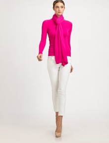 Finespun, featherweight cashmere, in a wear-with-all pullover style.CrewneckLong sleevesCashmereDry cleanImported of Italian fabricModel shown is 5'11 (180cm) wearing US size Small. Finespun, featherweight cashmere, in a wear-with-all pullover style.CrewneckLong sleevesCashmereDry cleanImported of Italian fabricModel shown is 5'11 (180cm) wearing US size Small.