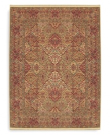 Beaming with beauty, as if they have been buffed by the Sultan's slipper. The elaborate designs of Empress Kirman Collection have been inspired by museum-quality pieces of the Orient. Each is artfully woven though the back with specially dyed, premium wool for clarity of color and detail and then Luster-Washed(tm) for a beautiful sheen. Beaming with beauty, as if they have been buffed by the Sultan's slipper. The elaborate designs of Empress Kirman Collection have been inspired by museum-quality pieces of the Orient. Each is artfully woven though the back with specially dyed, premium wool for clarity of color and detail and then Luster-Washed(tm) for a beautiful sheen.