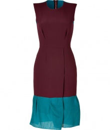 Eye-catching and elegant, Roksanda Ilincics two-tone sheath is a smart and sophisticated choice for taking work days into chic cocktails - Round neckline, sleeveless, pleated wrap skirt with stitch detail at side, exposed metal back zip - Tailored fit, mid-length - Wear with jet black accessories and statement chunky jewelry Eye-catching and elegant, Roksanda Ilincics two-tone sheath is a smart and sophisticated choice for taking work days into chic cocktails - Round neckline, sleeveless, pleated wrap skirt with stitch detail at side, exposed metal back zip - Tailored fit, mid-length - Wear with jet black accessories and statement chunky jewelry