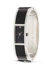 Say yes to noir with this enamel bracelet watch from kate spade new york. Designed to look like a bracelet but keep you on time, it's our favorite way to work fashion's favorite hue. Say yes to noir with this enamel bracelet watch from kate spade new york. Designed to look like a bracelet but keep you on time, it's our favorite way to work fashion's favorite hue.