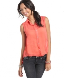 Living Doll does the chiffon blouse justice in this sheer and chic design! Looks awesome with a trusty pair of denim! Living Doll does the chiffon blouse justice in this sheer and chic design! Looks awesome with a trusty pair of denim!