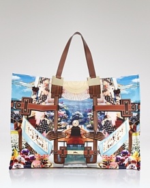 Longchamp's reliable French design goes graphic with this bright tote. Shoulder the color-splashed carryall for a practical pick-me-up--it's sized just right to stow your essentials. Longchamp's reliable French design goes graphic with this bright tote. Shoulder the color-splashed carryall for a practical pick-me-up--it's sized just right to stow your essentials.
