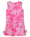 With precious embroidered dot trim and bows at the hem, this Lilly Pulitzer shift dress is a sweet, tropical treat.