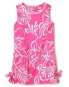 With precious embroidered dot trim and bows at the hem, this Lilly Pulitzer shift dress is a sweet, tropical treat.