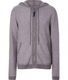Finish your casual look on a luxe note with Eduns super soft heather grey hoodie, detailed with tonal trim for an understated modern edge - Drawstring hood, long sleeves, zippered front, split kangaroo pockets, darker tonal trim - Classic straight fit - Team with everything from flannels and jeans to graphic print tees and sneakers Finish your casual look on a luxe note with Eduns super soft heather grey hoodie, detailed with tonal trim for an understated modern edge - Drawstring hood, long sleeves, zippered front, split kangaroo pockets, darker tonal trim - Classic straight fit - Team with everything from flannels and jeans to graphic print tees and sneakers