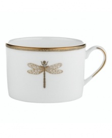Adorned with delicate beetles and dragonflies, this classically shaped fine china cup combines simple elegance with casual style. The gold wing border makes your tabletop shine with elegance while the classic shape and delicate pattern exude style. Adorned with delicate beetles and dragonflies, this classically shaped fine china cup combines simple elegance with casual style. The gold wing border makes your tabletop shine with elegance while the classic shape and delicate pattern exude style.
