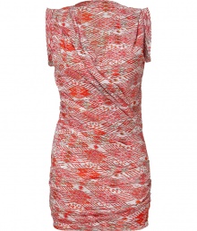 Bring edgy-cool style to your cocktail-ready look with this daring mini dress from Iro - Deep V-neck, short cuffed sleeves, faux wrap front, side drape details, ultra mini length, all-over print - Pair with platform pumps and a studded clutch Bring edgy-cool style to your cocktail-ready look with this daring mini dress from Iro - Deep V-neck, short cuffed sleeves, faux wrap front, side drape details, ultra mini length, all-over print - Pair with platform pumps and a studded clutch