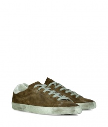 Luxe with a retro edge, these sneakers from Golden Goose will kick your style into high gear - Round toe, lace-up style, perforated side star detail, contrasting rubber sole - Pair with jeans or cargo pants, a tee, and a leather jacket Luxe with a retro edge, these sneakers from Golden Goose will kick your style into high gear - Round toe, lace-up style, perforated side star detail, contrasting rubber sole - Pair with jeans or cargo pants, a tee, and a leather jacket