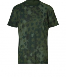Go incognito on casual days in Marc by Marc Jacobs ultra lightweight camo tee - Round neckline, short sleeves, ultra lightweight - Slim fit - Wear with jeans, a leather jacket, and boots Go incognito on casual days in Marc by Marc Jacobs ultra lightweight camo tee - Round neckline, short sleeves, ultra lightweight - Slim fit - Wear with jeans, a leather jacket, and boots
