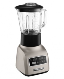 Leave it to KitchenAid to build a better blender. The Architect blender features five speeds of unparalleled power, delivering top performance no matter how tough the task. With a sleek, cocoa-silver finish that looks great on any countertop, this is one appliance your kitchen can't afford to be without. One-year warranty. Model KSB655. Leave it to KitchenAid to build a better blender. The Architect blender features five speeds of unparalleled power, delivering top performance no matter how tough the task. With a sleek, cocoa-silver finish that looks great on any countertop, this is one appliance your kitchen can't afford to be without. One-year warranty. Model KSB655.