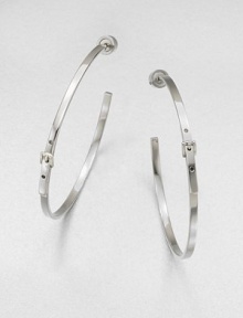 A classic hoop design with a chic buckle detail. Ion-plated steelLength, about 2.25Post backImported A classic hoop design with a chic buckle detail. Ion-plated steelLength, about 2.25Post backImported