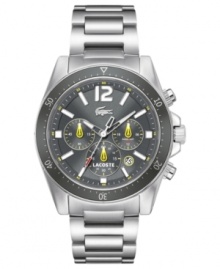 Classic stainless steel creates a sound and stylish Seattle collection watch from Lacoste. Classic stainless steel creates a sound and stylish Seattle collection watch from Lacoste.