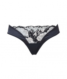 Delicate yet sultry, these lace-laden La Perla briefs will add a sexy kick to any look - Scalloped semi-sheer lace front, opaque satin sides, sheer back - Perfect under evening ensembles or pared with matching bras for stylish lounging Delicate yet sultry, these lace-laden La Perla briefs will add a sexy kick to any look - Scalloped semi-sheer lace front, opaque satin sides, sheer back - Perfect under evening ensembles or pared with matching bras for stylish lounging