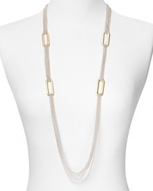 On the right side of classic, Lauren by Ralph Lauren's multi-chain necklace is a bold choice layered over a crisp neckline or cocktail dress.