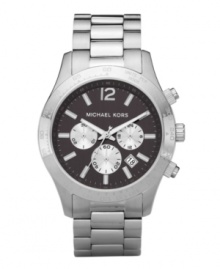 A dashing classic: a precise stainless steel chronograph by Michael Kors. A dashing classic: a precise stainless steel chronograph by Michael Kors.