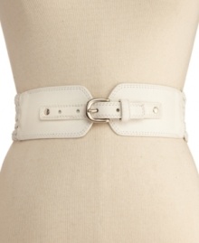 Reach the limits of your fashion sense with this chic woven belt from Steve Madden. Reach the limits of your fashion sense with this chic woven belt from Steve Madden.