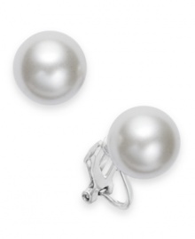 Looking for subtle sophistication? These glass pearl (10mm) earrings from Lauren Ralph Lauren are timeless and graceful. Clip-on backing for non-pierced ears. Set in silver tone mixed metal. Looking for subtle sophistication? These glass pearl (10mm) earrings from Lauren Ralph Lauren are timeless and graceful. Clip-on backing for non-pierced ears. Set in silver tone mixed metal.