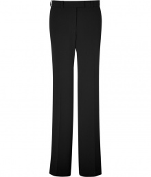 Lend a look of retro glamour to your outfit with Rachel Zoes flawless black crepe wide leg trousers - Side and back slit pockets, zip fly, hidden hook closure, belt loops - Wide leg - Pair with feminine silk tops and sky-high heels Lend a look of retro glamour to your outfit with Rachel Zoes flawless black crepe wide leg trousers - Side and back slit pockets, zip fly, hidden hook closure, belt loops - Wide leg - Pair with feminine silk tops and sky-high heels