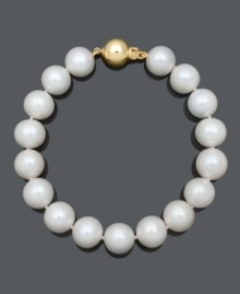 Standout style to last a lifetime. Bracelet features AA+ cultured freshwater pearls (11-12 mm) with a 14k gold clasp. Approximate length: 8 inches. Standout style to last a lifetime. Bracelet features AA+ cultured freshwater pearls (11-12 mm) with a 14k gold clasp. Approximate length: 8 inches.