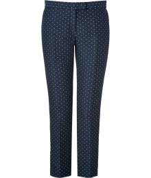 With their cute white dots and sleek tailored cut, Josephs jacquard pants are a sweet choice for dressing up workweek looks - Side and back slit pockets, zip fly, hidden hook closure - Tailored fit, ankle length - Wear with the matching blazer and flats