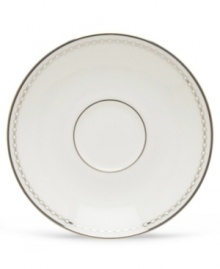 Combining elements both modern and vintage, the understated Pearl Platinum collection is designed to mimic a strand of lustrous pearls. With imitation pearl accents and platinum rims on fine bone china. Qualifies for Rebate Combining elements both modern and vintage, the understated Pearl Platinum collection is designed to mimic a strand of lustrous pearls. With imitation pearl accents and platinum rims on fine bone china. Qualifies for Rebate