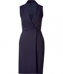 Sophisticated style is effortlessly achieved with this chic trench-style dress from Paul Smith - V-neck, large lapels, sleeveless, two-button front closure, fitted silhouette - Pair with fishnets, sky-high platform pumps, and a boyfriend blazer Sophisticated style is effortlessly achieved with this chic trench-style dress from Paul Smith - V-neck, large lapels, sleeveless, two-button front closure, fitted silhouette - Pair with fishnets, sky-high platform pumps, and a boyfriend blazer