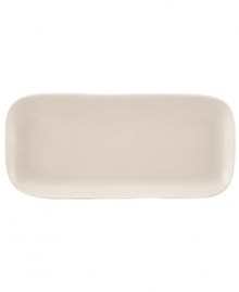 Find stylish versatility in the organic shape and matte-glazed finish of the Casual Luxe hors d'oeuvres tray from Donna Karan by Lenox. Durable stoneware in a soft pearl hue is an ideal host for everyday meals and a natural go-to for entertaining. Find stylish versatility in the organic shape and matte-glazed finish of the Casual Luxe hors d'oeuvres tray from Donna Karan by Lenox. Durable stoneware in a soft pearl hue is an ideal host for everyday meals and a natural go-to for entertaining.
