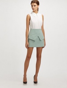 A stunning, structural style with a cross-front peplum detail that lends a gorgeous tiered effect.WaistbandPeplum waist detailBack hook-and-eye closuresSide seam pocketsAbout 15½ from natural waist98% cotton/2% elastaneCotton liningDry cleanImported of Italian fabricmodel shown is 5'9½ (176cm) wearing US size 4. A stunning, structural style with a cross-front peplum detail that lends a gorgeous tiered effect.WaistbandPeplum waist detailBack hook-and-eye closuresSide seam pocketsAbout 15½ from natural waist98% cotton/2% elastaneCotton liningDry cleanImported of Italian fabricmodel shown is 5'9½ (176cm) wearing US size 4.