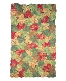 Present any room with exquisite detail of brightly painted foliage with the Vision Leaf Multi area rug. Hand-tufted using Liora Manne's exclusive Lamontage weaving process, this design offers ultimate durability for beauty that lasts, no matter the setting. Present any room with exquisite detail of brightly painted foliage with the Vision Leaf Multi area rug. Hand-tufted using Liora Manne's exclusive Lamontage weaving process, this design offers ultimate durability for beauty that lasts, no matter the setting.