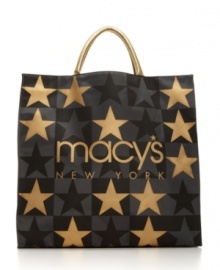 Shop hard, because this Macy's star-studded tote has plenty of room for the latest fashions. Shop hard, because this Macy's star-studded tote has plenty of room for the latest fashions.