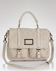 Cool girl meets class act. This academic-inspired satchel from MARC BY MARC JACOBS flaunts an academic-inspired shape in on-trend snake-embossed leather. Cool girl meets class act. This academic-inspired satchel from MARC BY MARC JACOBS flaunts an academic-inspired shape in on-trend snake-embossed leather.