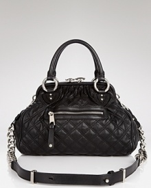 Quilted texture proves on trend with this leather satchel from Marc Jacobs. Marrying shape with style, this bag showcases the label's enviable cool while it carries daytime essentials. Quilted texture proves on trend with this leather satchel from Marc Jacobs. Marrying shape with style, this bag showcases the label's enviable cool while it carries daytime essentials.