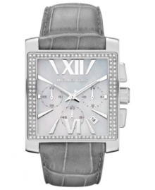 Grab attention with smoky hues and sparkling crystals with this Gia watch from Michael Kors. Grab attention with smoky hues and sparkling crystals with this Gia watch from Michael Kors.
