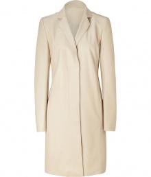 This sophisticated leather coat from Akris injects refined style to your day or night look - Notched lapels, concealed front button placket, slim silhouette, slit-detailed cuffs - Pair with wide-leg trousers and a blouse for day or a figure-hugging sheath dress and heels for evening This sophisticated leather coat from Akris injects refined style to your day or night look - Notched lapels, concealed front button placket, slim silhouette, slit-detailed cuffs - Pair with wide-leg trousers and a blouse for day or a figure-hugging sheath dress and heels for evening